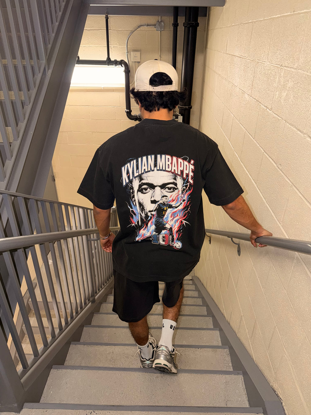 Mbappe Vintage Washed Oversized T-Shirt