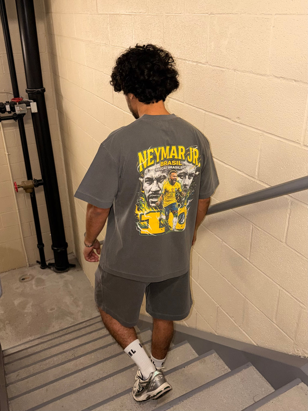 Neymar Vintage Washed Oversized T-Shirt