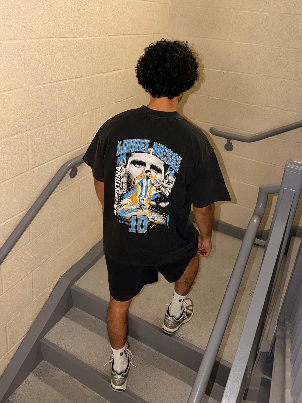 Messi Vintage Washed Oversized T-Shirt
