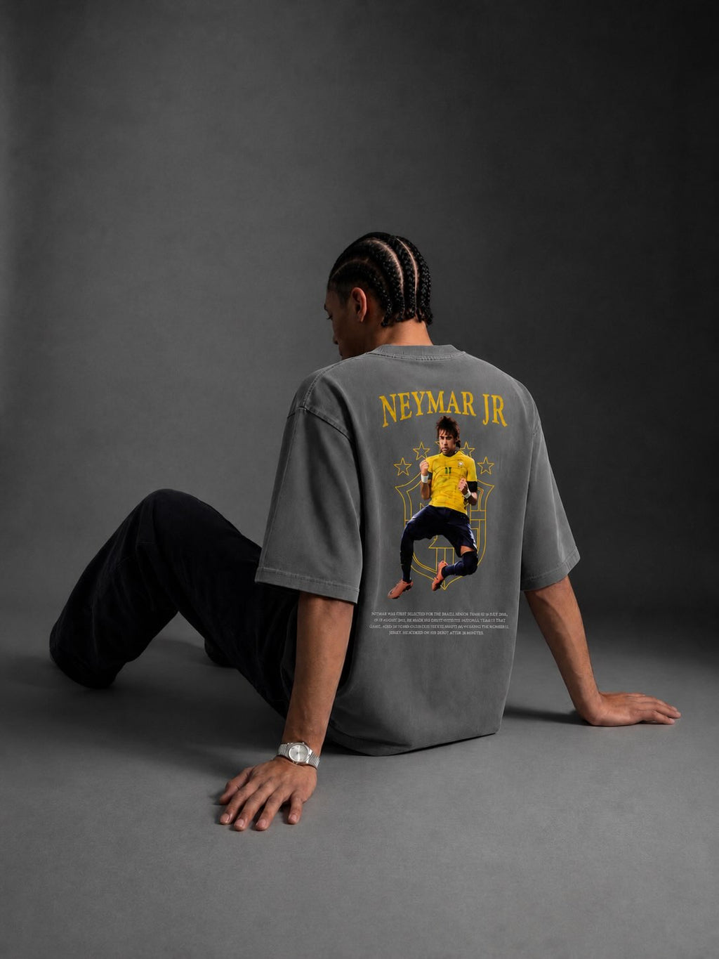 Neymar Vintage Washed Oversized T-Shirt